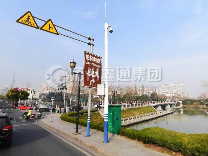 DJG-017，電子警察桿，監(jiān)控球機(jī)立桿